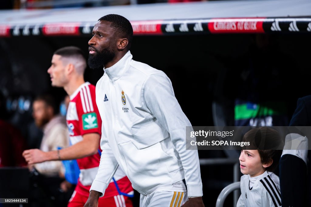 Landon Rudiger Antonio Rudiger of Real Madrid seen entering the field before the ...