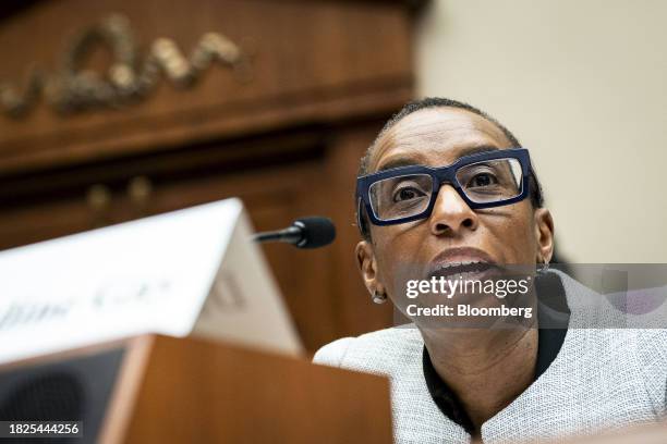 Claudine Gay, president of Harvard University, during a House Education and the Workforce Committee hearing in Washington, DC, US, on Tuesday, Dec....