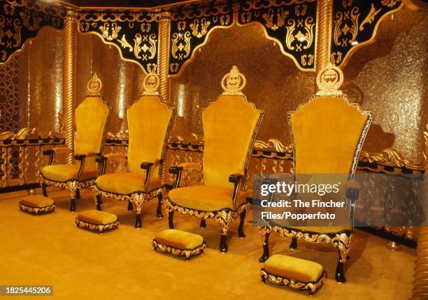 The Throne Room at Istana Nurul Iman, the royal palace of the Sultan of Brunei, Hassanal Bolkiah , near Bandar Seri Begawan on 11th November 1992.