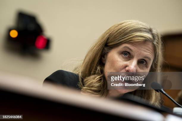 Liz Magill, president of the University of Pennsylvania, during a House Education and the Workforce Committee hearing in Washington, DC, US, on...
