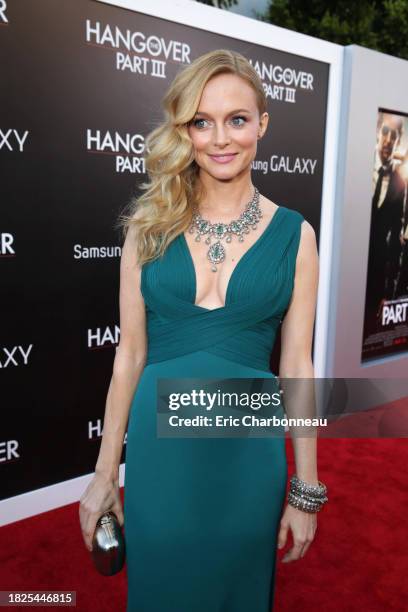 Heather Graham arrives at Warner Bros. Premiere of The Hangover: Part III, on Monday, May 2013 in Los Angeles.