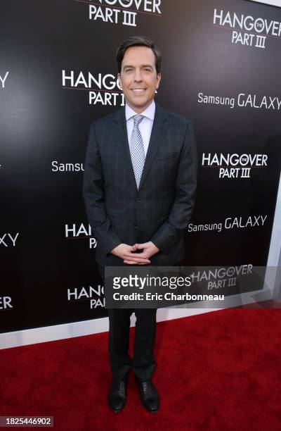 Ed Helms arrives at Warner Bros. Premiere of The Hangover: Part III, on Monday, May 2013 in Los Angeles.