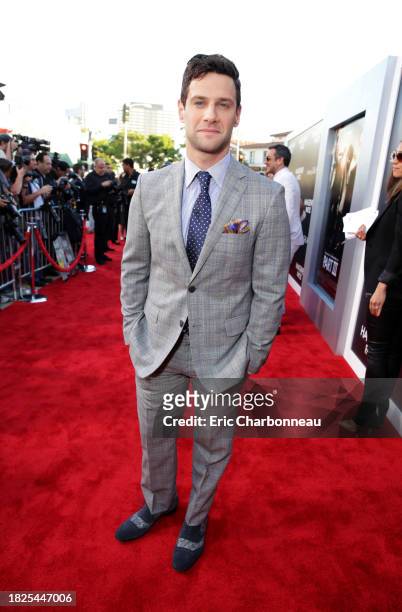 Justin Bartha arrives at Warner Bros. Premiere of The Hangover: Part III, on Monday, May 2013 in Los Angeles.
