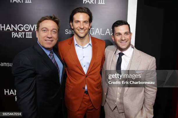 S Kevin Huvane, Bradley Cooper and CAA's Dan Bugliari arrive at Warner Bros. Premiere of The Hangover: Part III, on Monday, May 2013 in Los Angeles.