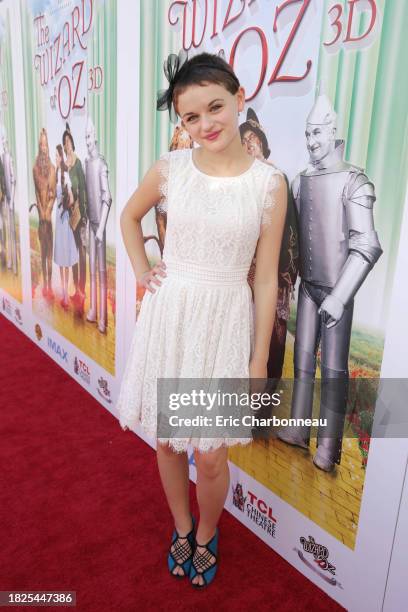 Joey King seen at Warner Bros. World premiere screening of The Wizard of Oz in IMAX 3D and the grand opening of the newly converted TCL Chinese...