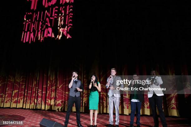 Pentatonix seen at Warner Bros. World premiere screening of The Wizard of Oz in IMAX 3D and the grand opening of the newly converted TCL Chinese...