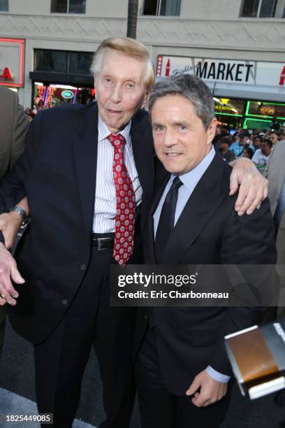 Viacom's Sumner Redstone and CEO of Paramount Pictures Brad Grey arrive at the LA premiere of "Star Trek Into Darkness" at The Dolby Theater on...