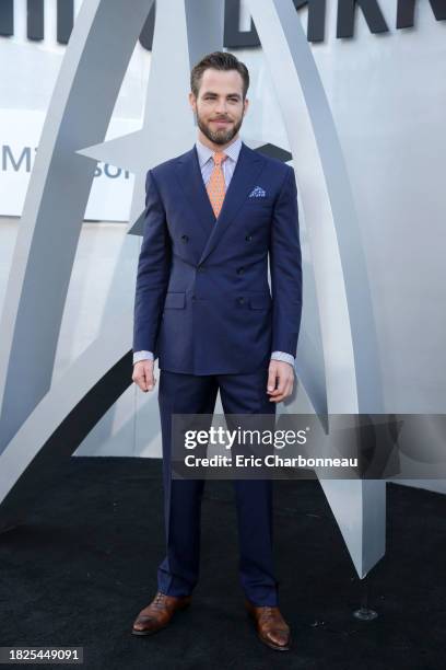 Chris Pine arrives at the LA premiere of "Star Trek Into Darkness" at The Dolby Theater on Tuesday, May 14, 2013 in Los Angeles.