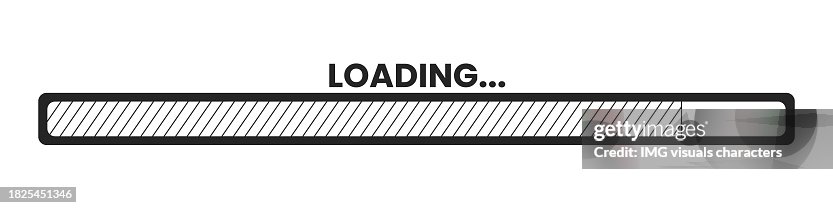 80s Loading Bar 80s Retro Stripes Loading Bar Black And White 2d Line Cartoon Object ...
