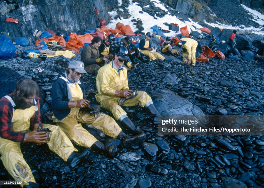 Aftermath Of The Exxon Valdez Oil Spill In Alaska