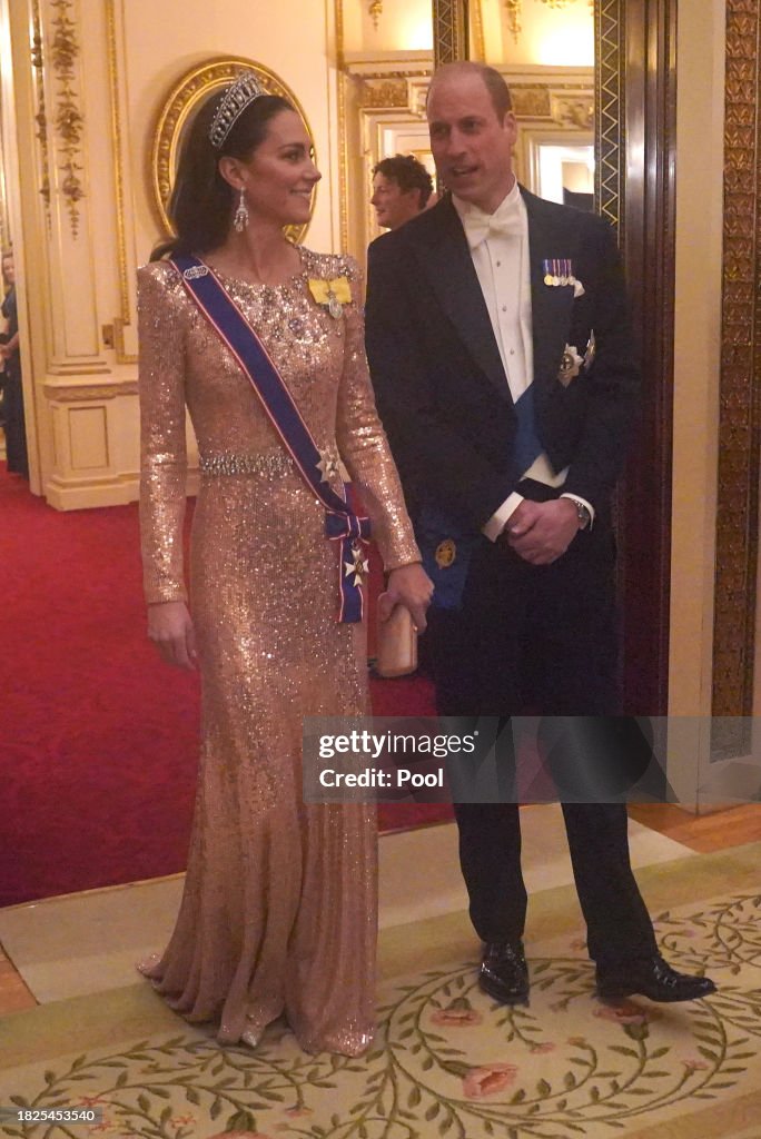 King Charles III And Queen Camilla Host Diplomatic Reception