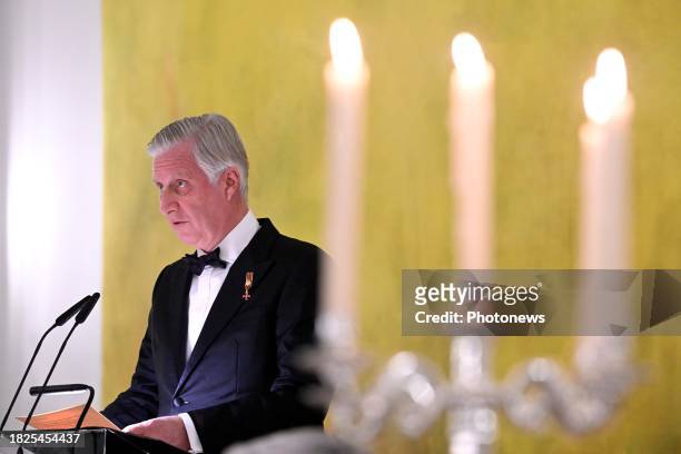 King Philippe and Queen Mathilde are invited by President Steinmeier and Mrs elke Büdenbender in the Schloss Bellevue to a State Banquet December 5,...