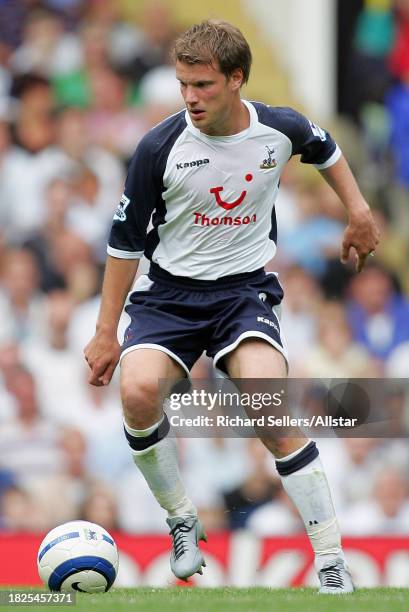 August 20: Teemu Tainio of Tottenham Hotspur on the ball during the Premier League match between Tottenham Hotspur and Middlesbrough at White Hart...