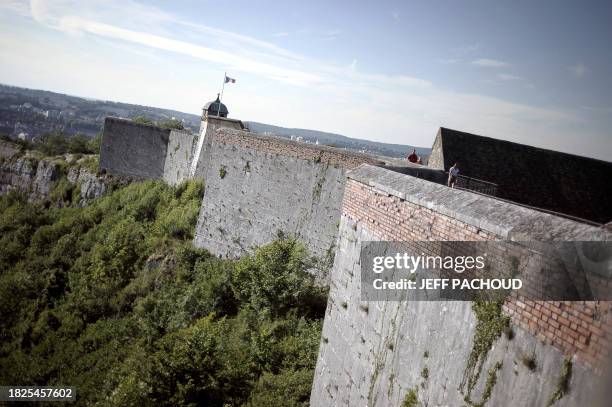 Picture taken on July 10 in Besancon, eastern France shows the fortification of the town's citadel, which was added to the list of World Heritage...