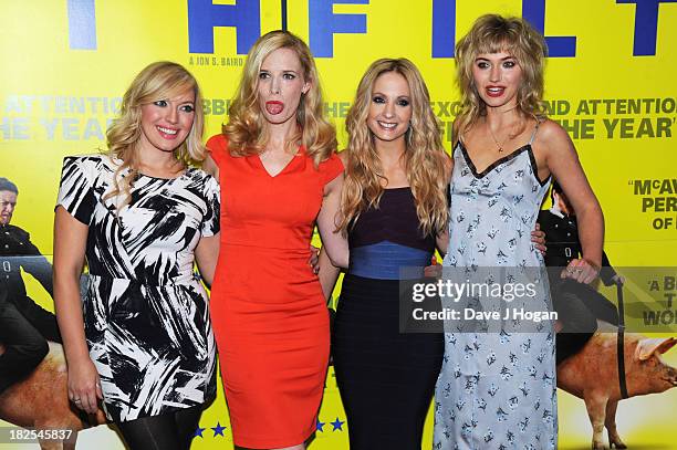 Joy McAvoy, Shauna Macdonald, Joanne Froggatt and Imogen Poots attend the London premiere of 'Filth' at The Odeon Leicester Square on September 30,...
