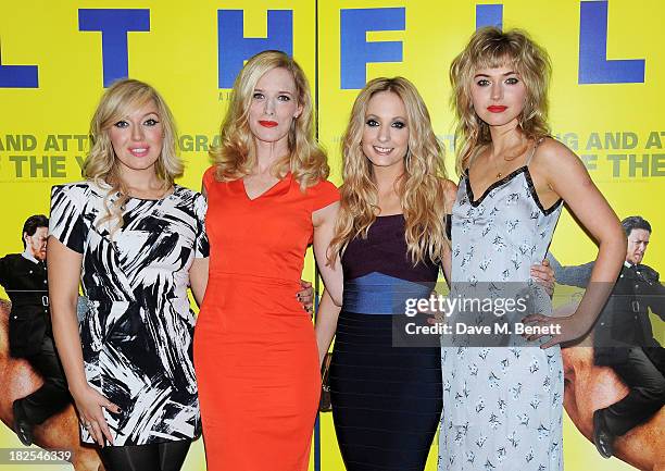 Joy McAvoy, Shauna Macdonald, Joanne Froggatt and Imogen Poots attend the London Premiere of "Filth" at the Odeon West End on September 30, 2013 in...