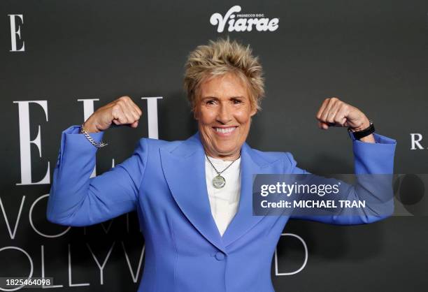 Author and journalist Diana Nyad arrives for Elle's 2023 Women in Hollywood celebration, at Nya Studios in Los Angeles, California, on December 5,...