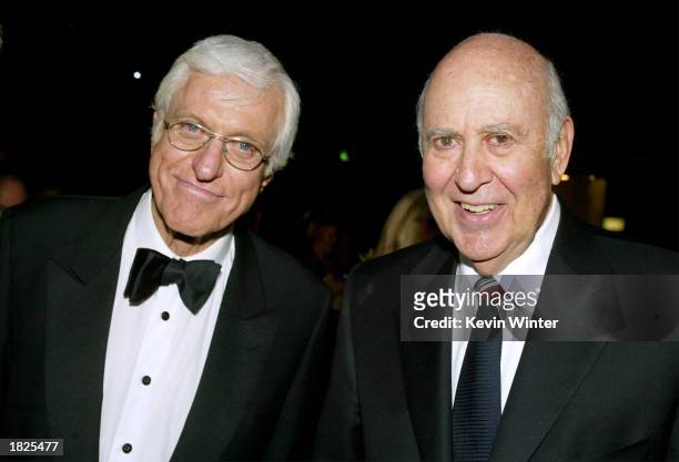 Actors Dick Van Dyke and Carl Reiner pose during the TV Land Awards 2003 at the Hollywood Palladium on March 2, 2003 in Hollywood, California.