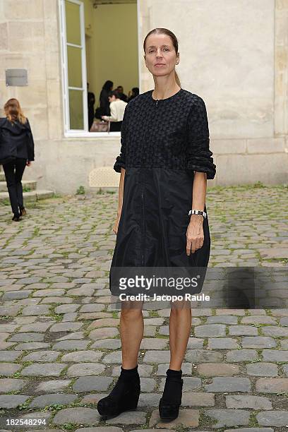 Karla Otto arrives at Delfina Delettrez Presents Jewelry Collection during Paris Fashion Week Womenswear SS14 - Day 7 on September 30, 2013 in Paris,...