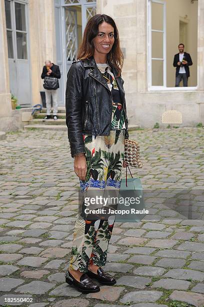 Viviana Volpicella arrives at Delfina Delettrez Presents Jewelry Collection during Paris Fashion Week Womenswear SS14 - Day 7 on September 30, 2013...