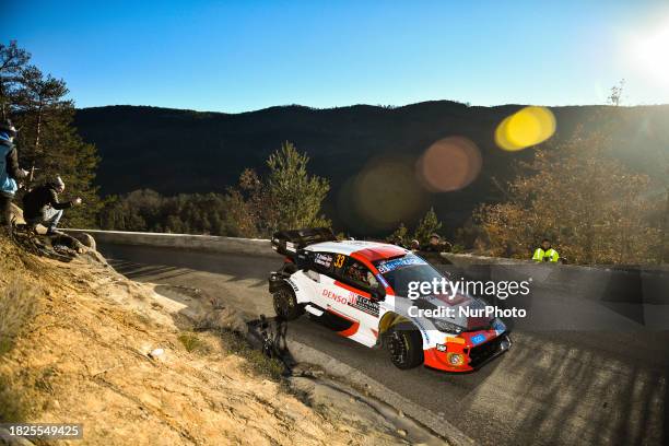 Elfyn Evans and Scott Martin of Team Toyota Gazoo Racing WRT, driving the Toyota GR Yaris Rally1 Hybrid, are competing in the two-day event at the...