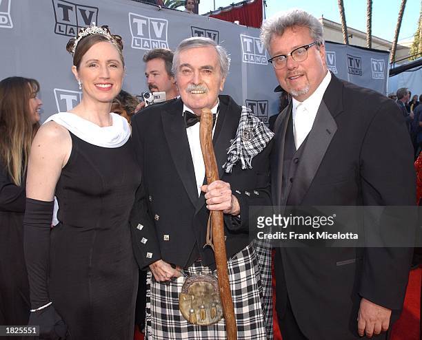 Actor James Doohan of Star Trek and wife Wende with TV Land Executive Vice President and General Manager Larry Jones at the TV Land Awards 2003 at...