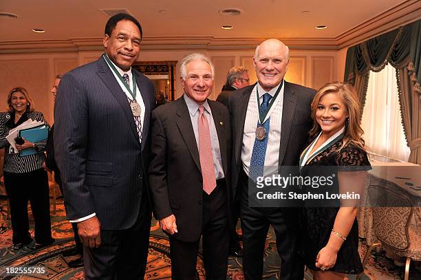 Legend and former MLB player Dave Winfield, Nick Buoniconti, Legend and former NFL player Terry Bradshaw, and Legend and gymnast Shawn Johnson attend...