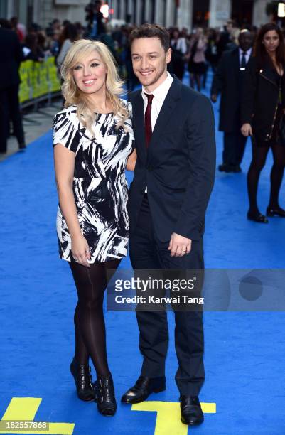 Joy McAvoy and James McAvoy attend the London Premiere of "Filth" at the Odeon West End on September 30, 2013 in London, England.