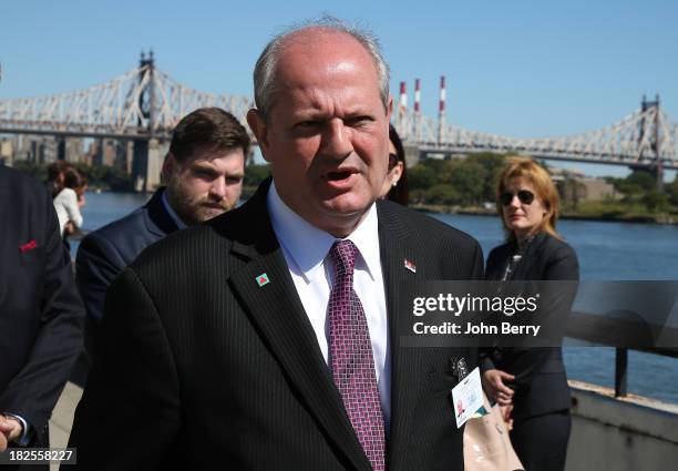 Ivan Mrkic, Minister for Foreign Affairs of Serbia attends the 68th session of the United Nations General Assembly on September 24, 2013 in New York...