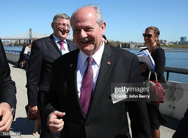 Ivan Mrkic, Minister for Foreign Affairs of Serbia attends the 68th session of the United Nations General Assembly on September 24, 2013 in New York...