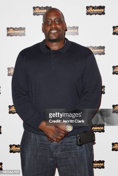 Former NBA Player Anthony Mason attends the 2 year anniversary party at Bounce Sporting Club on September 17, 2013 in New York City.