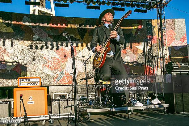 Nalle Colt of Vintage Trouble performs live at Bumbershoot at Seattle Center on September 1, 2013 in Seattle, Washington.