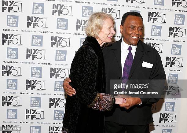Karin Von Aroldingen and Arthur Mitchell attend the "Afternoon Of A Faun: Tanaquil Le Clercg" premiere during the 51st New York Film Festival at The...