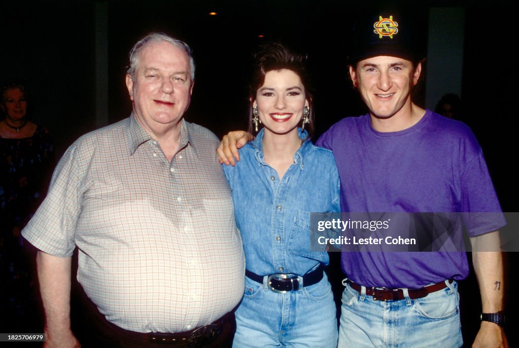 Charles Durning, Shania Twain And Sean Penn Portrait