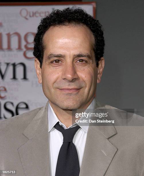 Actor Tony Shalhoub arrives at the premiere of the movie "Bringing Down The House" on March 2, 2003 in Los Angeles, California.