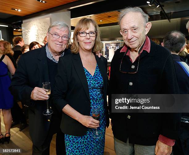 Pennebaker, Chris Hegedus and filmmaker Frederick Wiseman attend the "Afternoon Of A Faun: Tanaquil Le Clercg" premiere after party during the 51st...