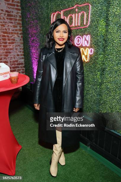 Mindy Kaling attends the 2023 ChainFEST Gourmet Chain Food Festival VIP Night at Nya Studios on December 01, 2023 in Los Angeles, California.