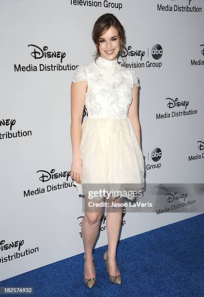 Actress Elizabeth Henstridge attends the Disney Media Networks International Upfronts at Walt Disney Studios on May 19, 2013 in Burbank, California.