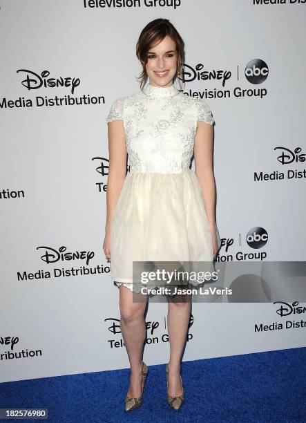 Actress Elizabeth Henstridge attends the Disney Media Networks International Upfronts at Walt Disney Studios on May 19, 2013 in Burbank, California.