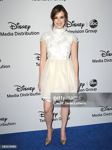 Actress Elizabeth Henstridge attends the Disney Media Networks International Upfronts at Walt Disney Studios on May 19, 2013 in Burbank, California.