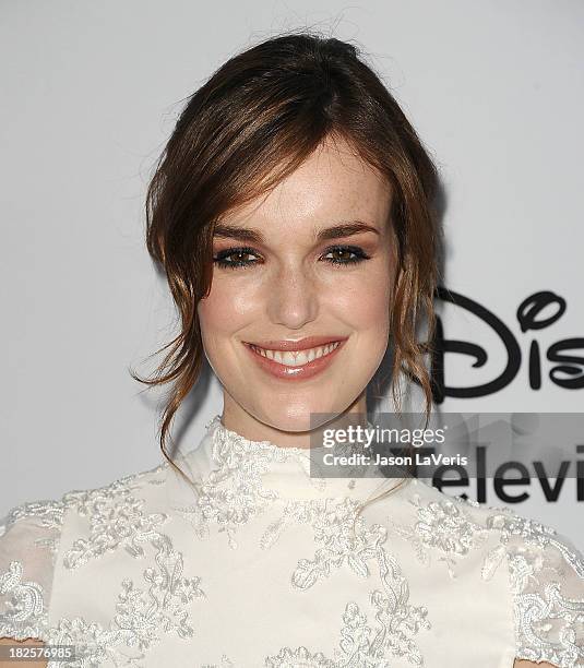 Actress Elizabeth Henstridge attends the Disney Media Networks International Upfronts at Walt Disney Studios on May 19, 2013 in Burbank, California.