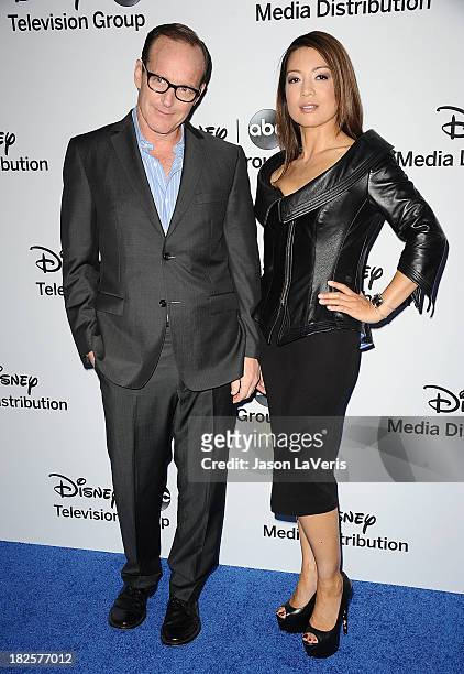 Actor Clark Gregg and actress Ming-Na Wen attend the Disney Media Networks International Upfronts at Walt Disney Studios on May 19, 2013 in Burbank,...