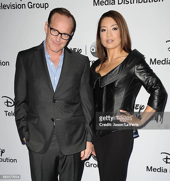 Actor Clark Gregg and actress Ming-Na Wen attend the Disney Media Networks International Upfronts at Walt Disney Studios on May 19, 2013 in Burbank,...