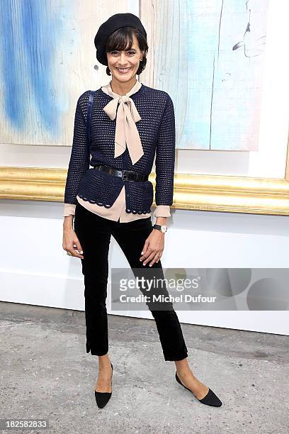 Ines de la Fressange attends the Chanel show as part of the Paris Fashion Week Womenswear Spring/Summer 2014 on October 1, 2013 in Paris, France.