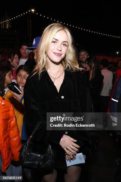 Kiernan Shipka attends the 2023 ChainFEST Gourmet Chain Food Festival VIP Night at Nya Studios on December 01, 2023 in Los Angeles, California.