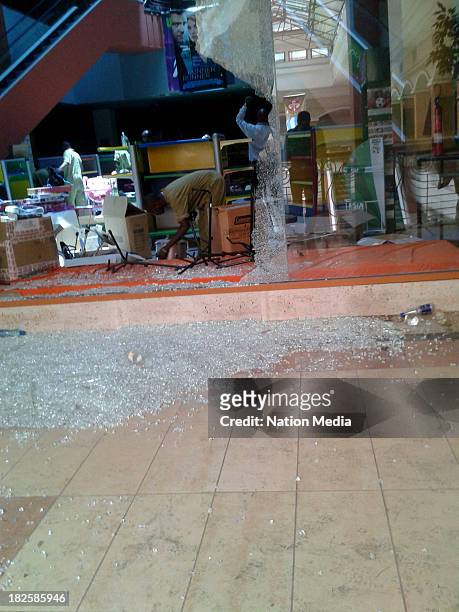 Nside of Westgate mall on September 30, 2013 in Nairobi, Kenya. The Mall was hit with a terrorist attack on September 21, 2013. Ten to fifteen gunmen...