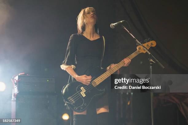 Kim Shattuck of The Pixies performs on stage on Day 3 of Riot Fest and Carnival 2013 at Humboldt Park on September 15, 2013 in Chicago, Illinois.