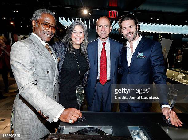 Ed Lewis, Joan Hornig, George Hornig and Derrick Britz attend the "Afternoon Of A Faun: Tanaquil Le Clercg" premiere after party during the 51st New...