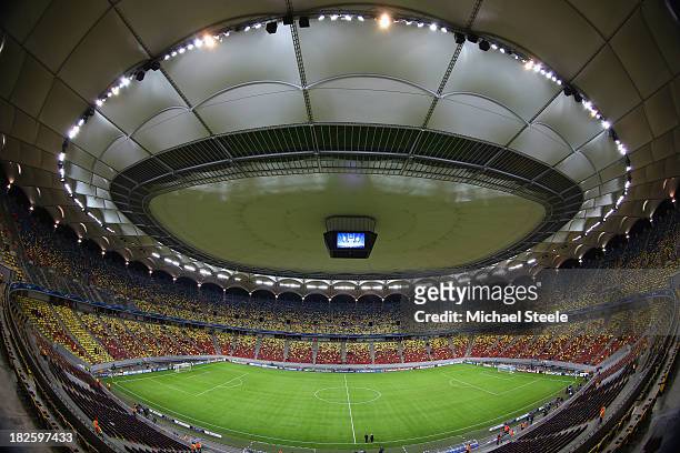General stadium view ahead of the UEFA Champions League Group E Match between FC Steaua Bucuresti and Chelsea at the National Arena Stadium on...
