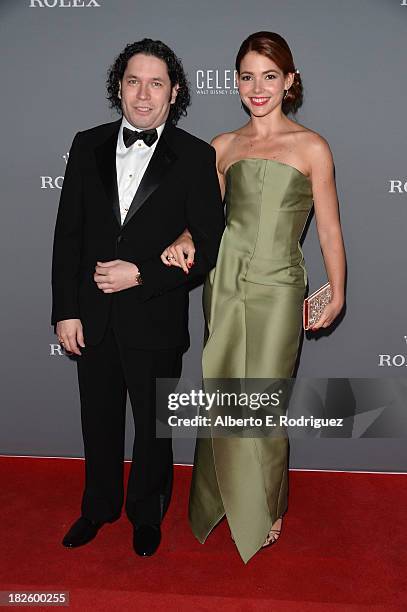 Conductor Gustavo Dudamel and dancer/journalist Eloisa Knife Maturen attends the Walt Disney Concet Hall's 10th Anniversary Gala at the Walt Disney...